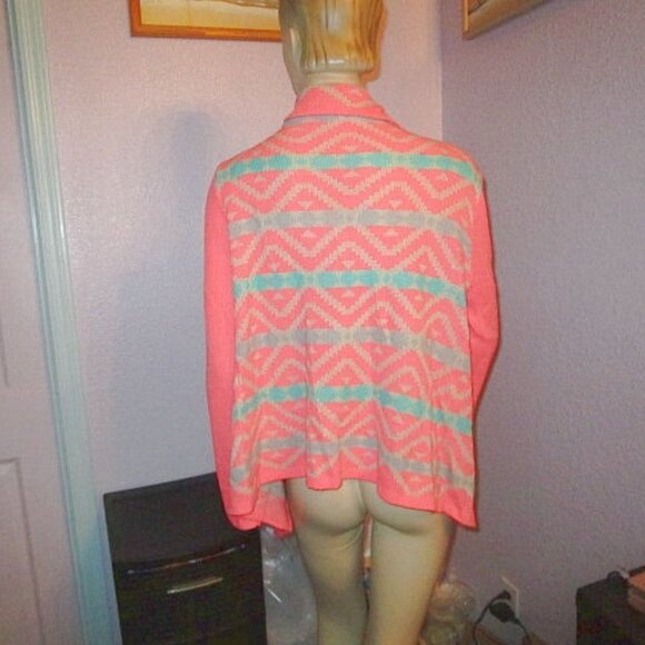 Vtg Y2K Mohair Blend Cardigan Sweater Size M Open Waterfall Festival Southwest - Picture 5 of 7